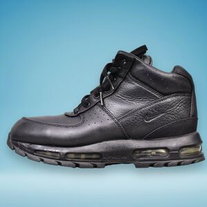 Nike Black Air Max Goadome High Top Leather Boots- Size 6Y (311567-001)